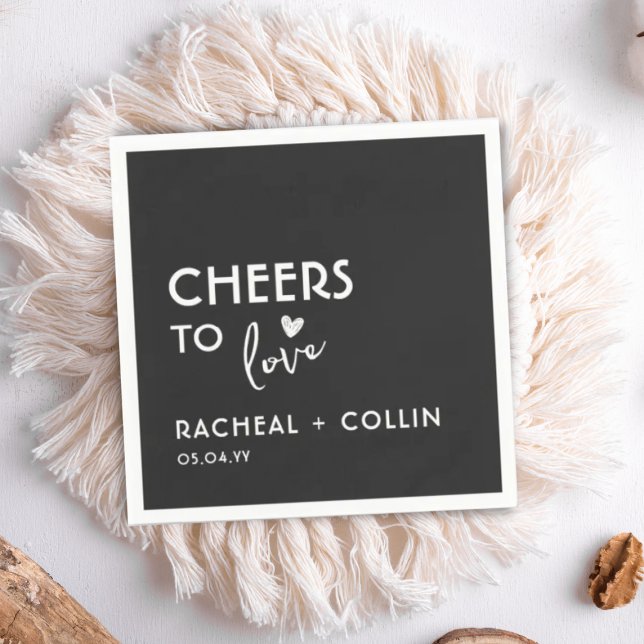 Grundläggande, minimalistisk, enkel modern Cheers  Pappersservett (Skapare uppladdad)