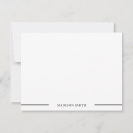 Grundläggande, minimalistisk svartvit dokumentär anteckningskort