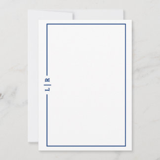 Grundläggande Monogram #1 Platt Brevkort Anteckningskort