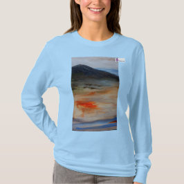 Grundläggande Mörk - bergsutformning för Långärmad T Shirt