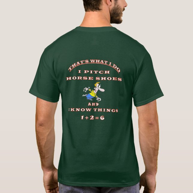 Grundläggande mörk hästsko som kastar tee (Baksida)
