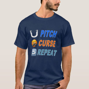 Grundläggande Mörk HorseShoe Pitching Tee