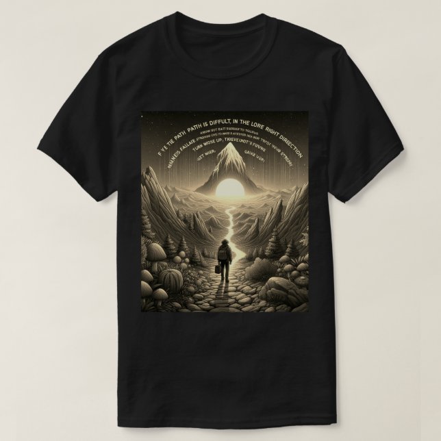 Grundläggande Mörk T-Shirt (Design framsida)