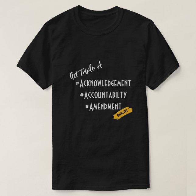 Grundläggande Mörk T-Shirt (Design framsida)