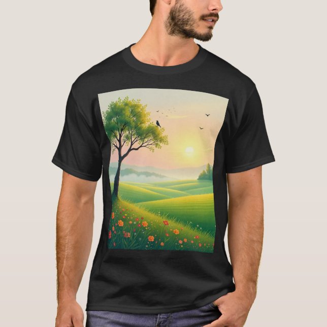 Grundläggande Mörk T-Shirt (Framsida)