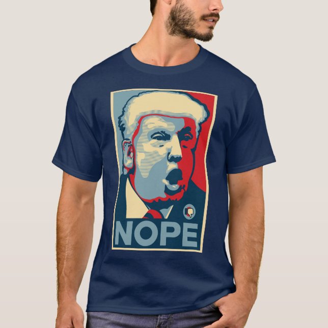 Grundläggande Mörk T-Shirt - NOPE - Blue (Framsida)