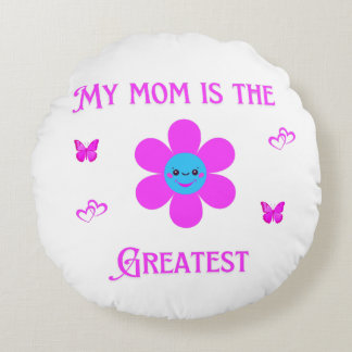 Grundläggande Mörk T-Shirt Rund Kudde