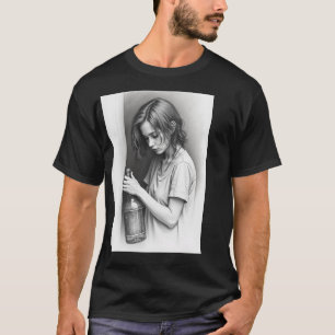 Grundläggande Mörk T-Shirt."Tomt Flaska, ändlös an T Shirt