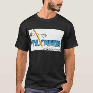 Grundläggande mörk T-tröja för skattNerd Tee Shirt