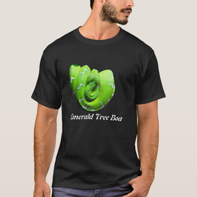 Grundläggande mörk T-tröja för smaragdträdBoa Tee Shirt (Framsida)