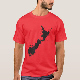 Grundläggande mörk T-tröja för Splatter NZ T Shirt