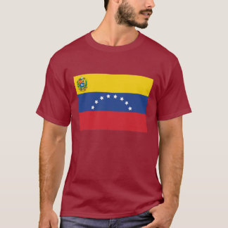 Grundläggande mörk T-tröja för venezuelansk flagga Tee