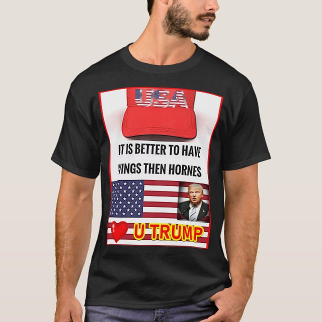 Grundläggande Mörk Trump Älskare T-Shirt (Framsida)