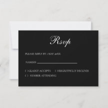 Grundläggande och elegant RSVP-kort