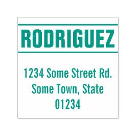 Grundläggande och enkel familj Namn och Adress Självfärgande Stämpel