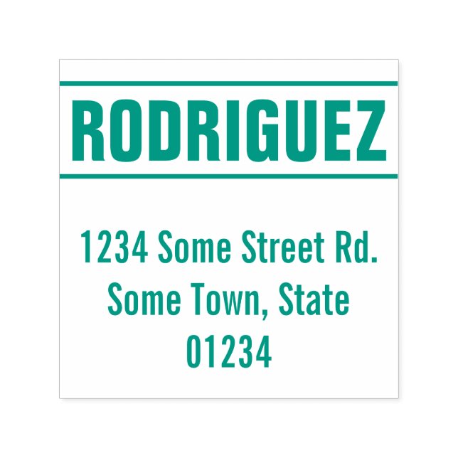 Grundläggande och enkel familj Namn och Adress Självfärgande Stämpel (Design)