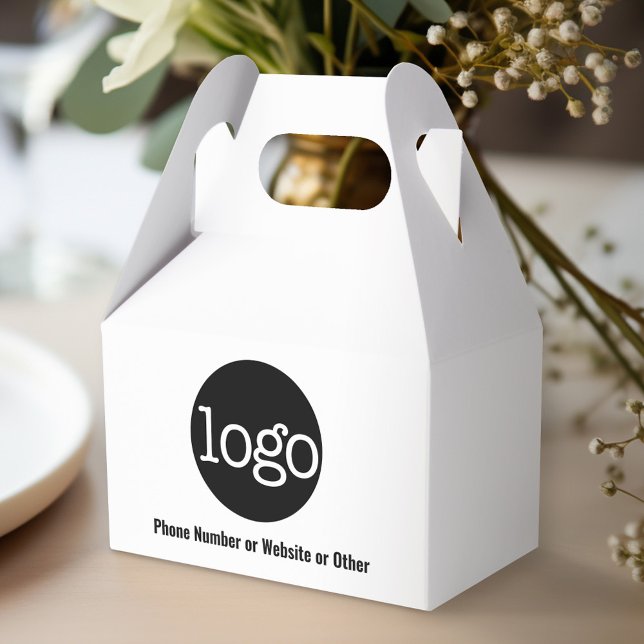 Grundläggande Office Business Logotyp Text KAN RED Presentaskar (Personalized favor box - add your logo)