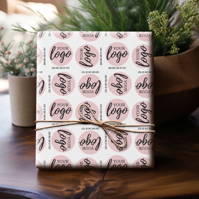 Grundläggande Office-logotyp med enradig text Presentpapper (Custom Wrapping Paper with Your Logo - Add Your Logo for a fun personalized gift paper!)