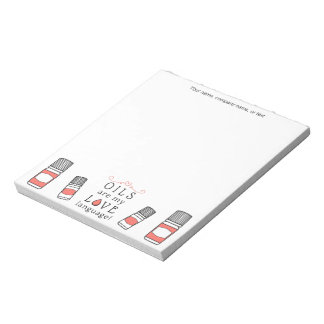 Grundläggande oljor är min korallpersika i Kärlek Anteckningsblock