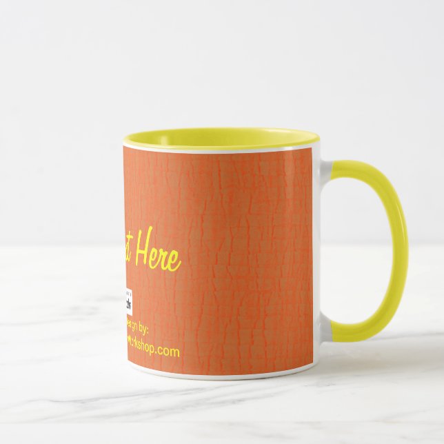 Grundläggande Orange, din text här Mugg (Höger)