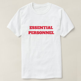 Grundläggande personal i fet röd text t shirt
