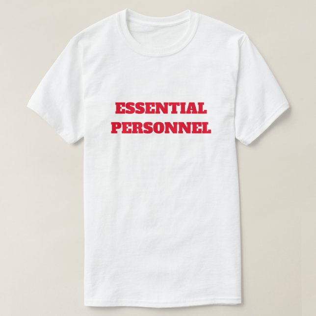 Grundläggande personal i fet röd text t shirt (Design framsida)