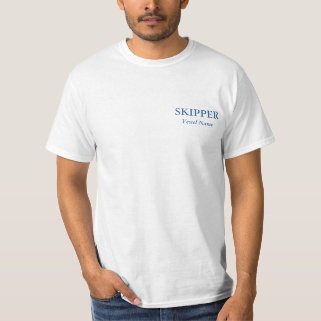 Grundläggande personifierad skeppareutslagsplats - tee shirt (Framsida)