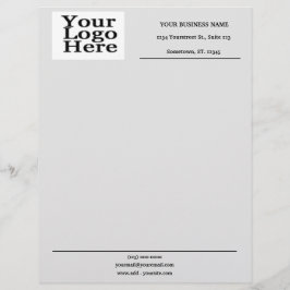 Grundläggande Professionell Sleek Grått Letterhead Brevhuvud