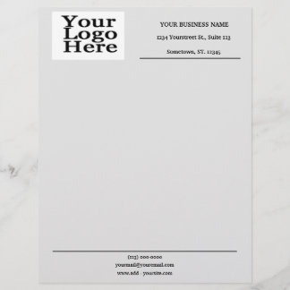 Grundläggande Professionell Sleek Grått Letterhead Brevhuvud