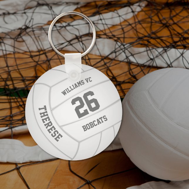 Grundläggande, realistisk, vit volleyball-anpassni nyckelring (Skapare uppladdad)