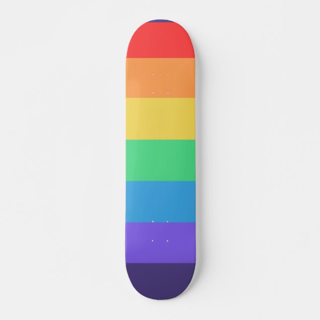 Grundläggande regnbåge mini skateboard bräda 18,5 cm (Framsida)