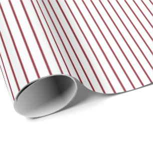 Grundläggande röd pinstrip minimalisisk presentpap presentpapper
