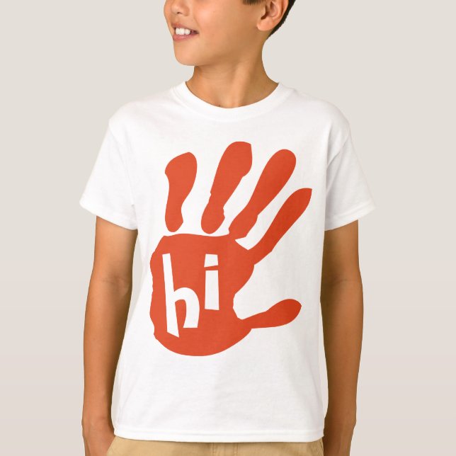 Grundläggande skjorta för barn höga fem t shirt (Framsida)
