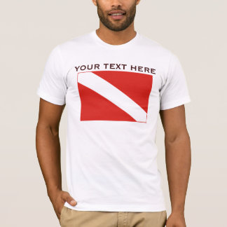 Grundläggande skjorta för dykflaggamall tee shirt