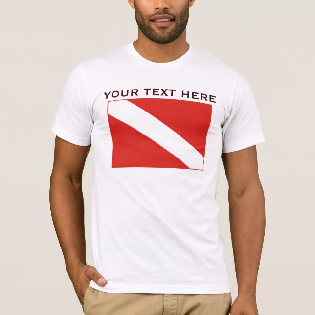Grundläggande skjorta för dykflaggamall tee shirt (Framsida)