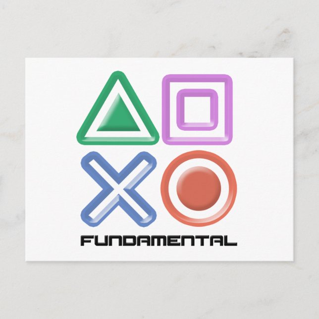 Grundläggande spelsymboler vykort (Framsida)