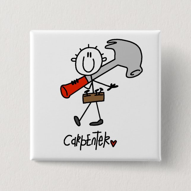 Grundläggande stick figursnickareTshirts och gåvor Knapp (Framsida)