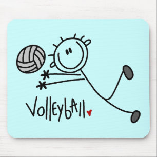 Grundläggande stick figurvolleybollTshirts och Musmatta
