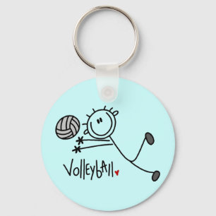 Grundläggande stick figurvolleybollTshirts och Nyckelring