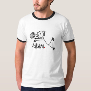 Grundläggande stick figurvolleybollTshirts och T Shirt