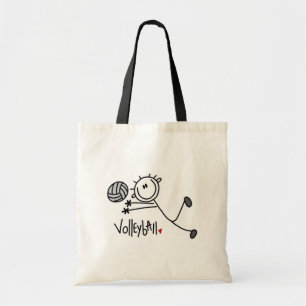 Grundläggande stick figurvolleybollTshirts och Tygkasse