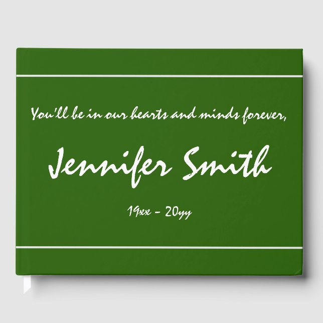 Grundläggande, subducerad minnesbok gästböcker (Framsida)