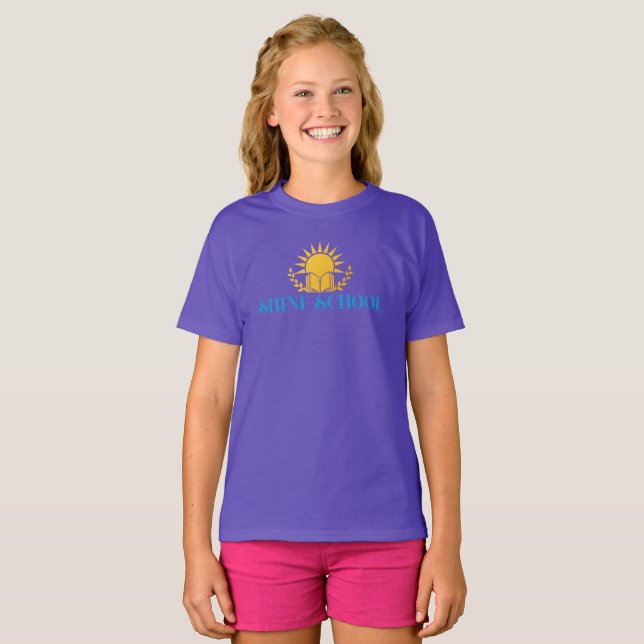 grundläggande t-shirt för flickor (Hel framsida)