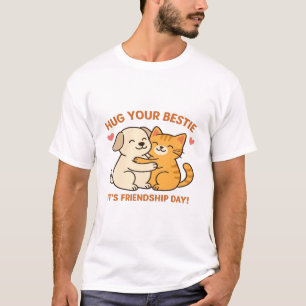 Grundläggande T-Shirt   Hug din Bestie T-Shirt