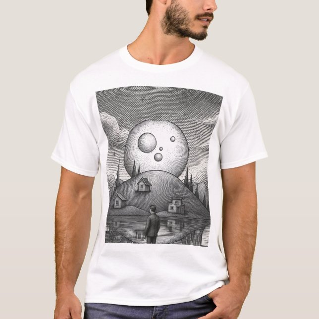 Grundläggande T-shirt med en design  (Framsida)