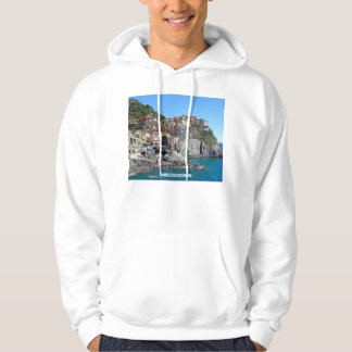 Grundläggande T-Shirt, vit Sweatshirt Med Luva