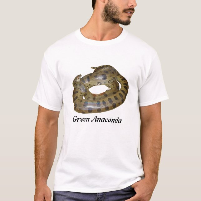 Grundläggande T-tröja för grön Anaconda Tee (Framsida)