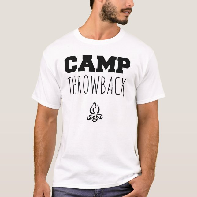 Grundläggande T-tröja för lägerThrowback Tee (Framsida)