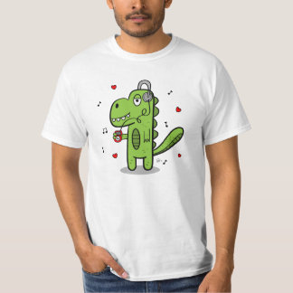 Grundläggande T-tröja för Rockosaur Dinosaur T Shirt