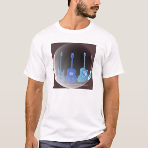 Grundläggande T-tröja med gitarrkonstverk 1A T-shirt